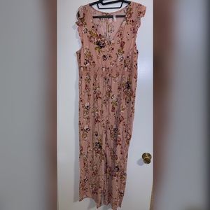Light pink floral jumpsuit